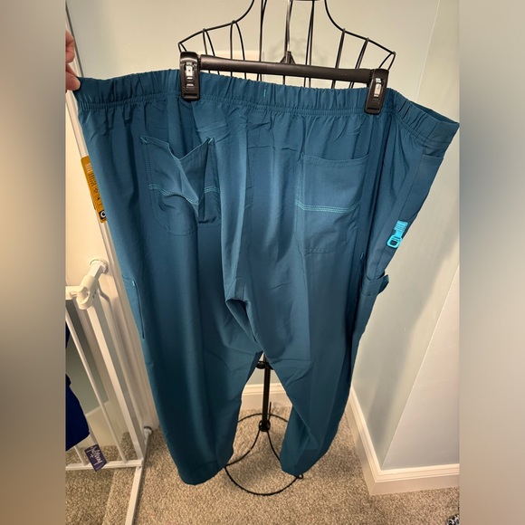 CARHARTT WOMEN'S FORCE Caribbean Blue Cargo Scrub bottoms pants 3X 3XL petite - Picture 8 of 10